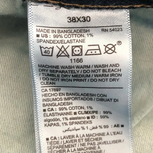 Old Navy Mens 38 X 30 Slim Built In Flex Dark Wash Jeans Denim Casual Pants - Picture 5 of 6